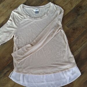 Old Navy Cream Long Sleeve Women's Top